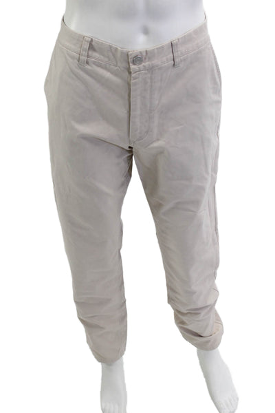Bonobos Men Chino Pants Beige 100% Cotton Button Fly Size 34