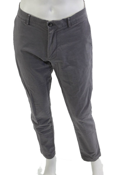 Club Monaco Mens Chinos Gray Cotton Stretch Size 33