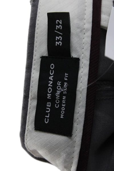 Club Monaco Mens Chinos Gray Cotton Stretch Size 33