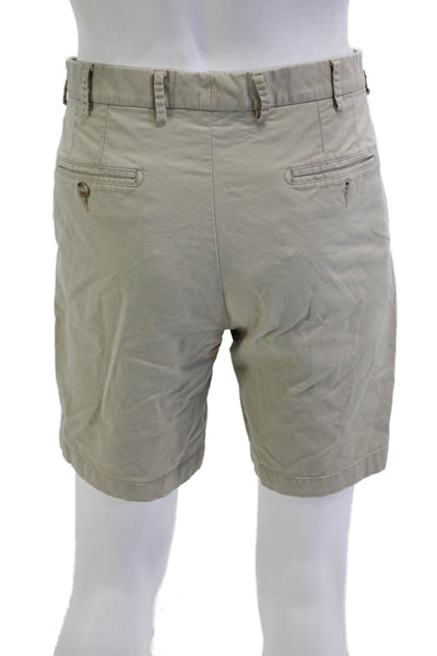 Peter Millar Mens Chino Shorts Beige Pima Cotton Stretch Size 34