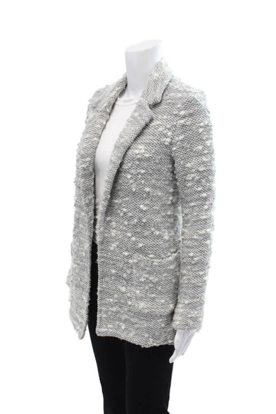 Drew Womens Gray Collared Polyester Blazer Coatigan Size XS