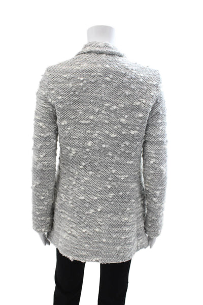 Drew Womens Gray Collared Polyester Blazer Coatigan Size XS