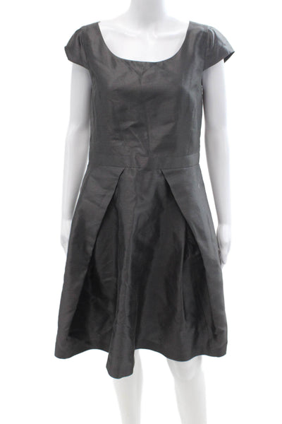 Armani Collezioni Women A-Line Fit and Flare Dark Gray Dress Size 10