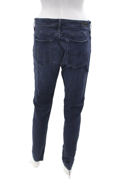 AG Adriano Goldschmied Mens Dark Blue Skinny Straight High Rise Jeans Size 31