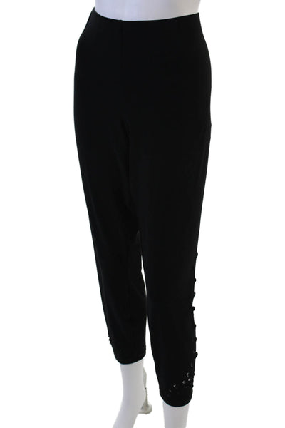 Sympli Womens Black Cropped Ankle Pants Polyester Spandex Size 14