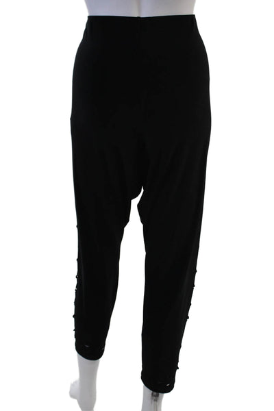Sympli Womens Black Cropped Ankle Pants Polyester Spandex Size 14