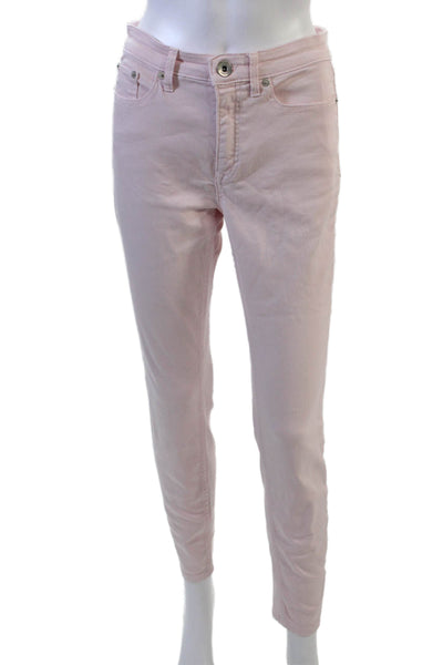 Vineyard Vines Womens Ankle Cropped Pink Solid Preppy Pants Button Size 27