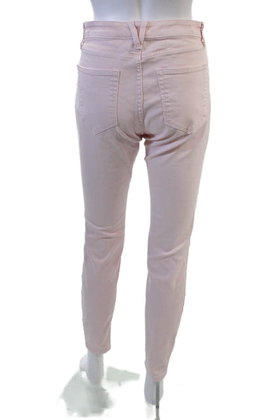 Vineyard Vines Womens Ankle Cropped Pink Solid Preppy Pants Button Size 27