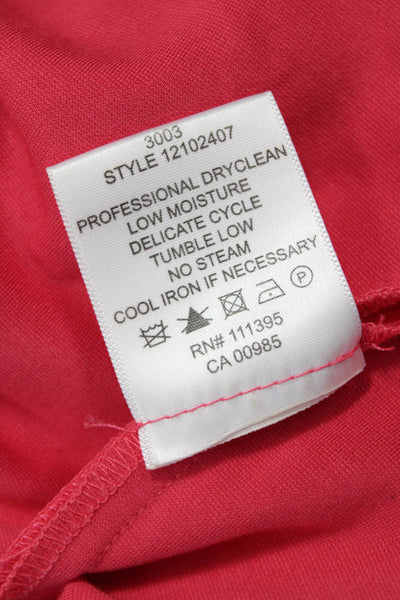 Tory Burch Womens Sheath Pencil Dress Red V-Neck Sleeveless Zip Size S