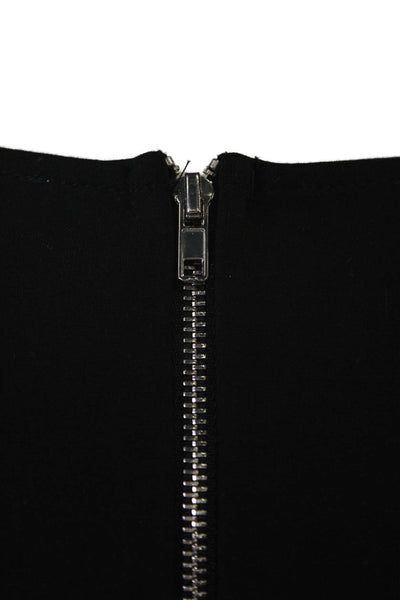 Line + Dot Womens Sheath Mini Dress Black Sleeveless Round Neck Size S