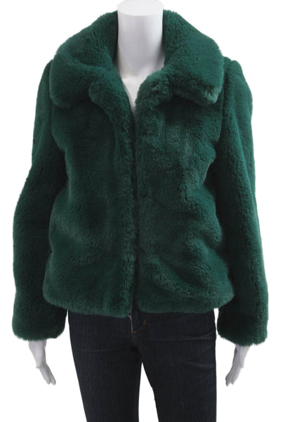 A.Z.I Womens Collared Classic Green Polyester Jacket Long Sleeve Size XS