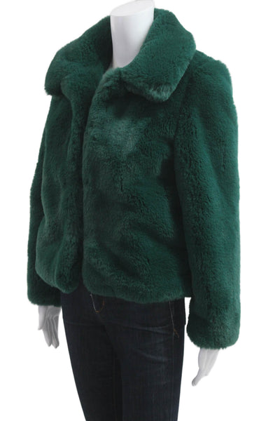 A.Z.I Womens Collared Classic Green Polyester Jacket Long Sleeve Size XS
