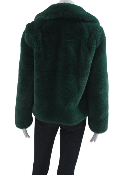 A.Z.I Womens Collared Classic Green Polyester Jacket Long Sleeve Size XS