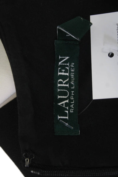 Lauren Ralph Lauren Women Sheath Dress Black Sleeveless Zip Size 10