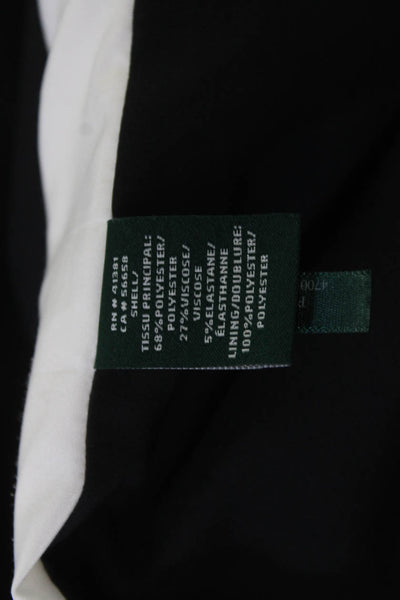 Lauren Ralph Lauren Women Sheath Dress Black Sleeveless Zip Size 10