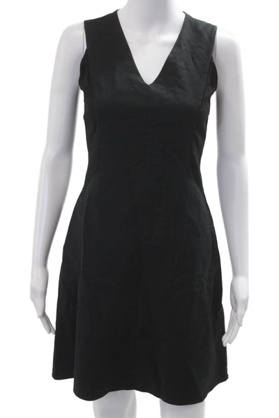Kenneth Cole Womens A-Line Mini Dress Black V-Neck Sleeveless Size 4