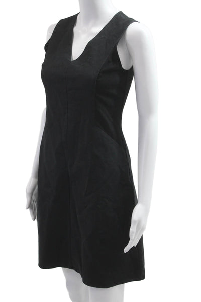 Kenneth Cole Womens A-Line Mini Dress Black V-Neck Sleeveless Size 4