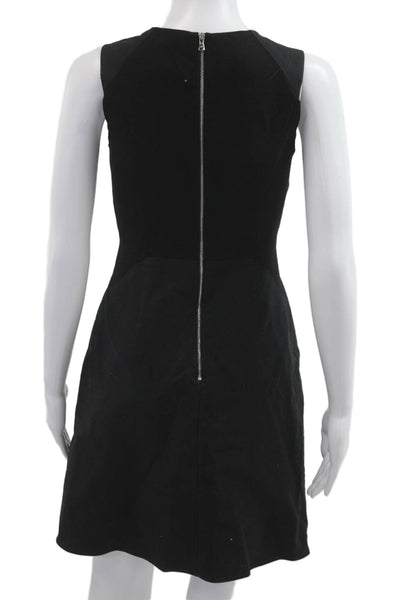 Kenneth Cole Womens A-Line Mini Dress Black V-Neck Sleeveless Size 4