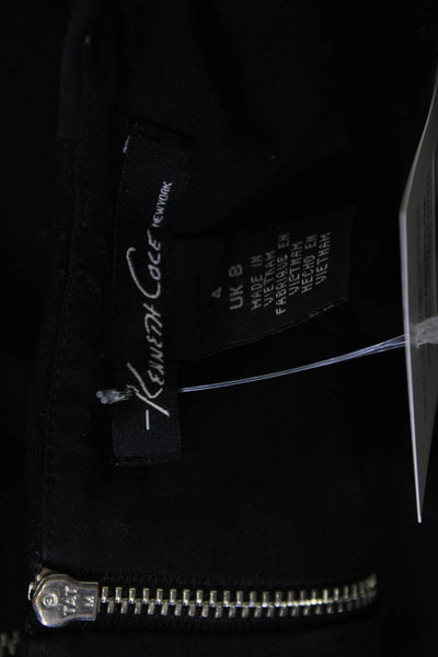 Kenneth Cole Womens A-Line Mini Dress Black V-Neck Sleeveless Size 4