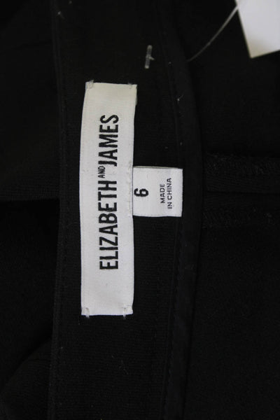 Elizabeth & James Womens Black Cropped Ankle Dress Pants Size 6