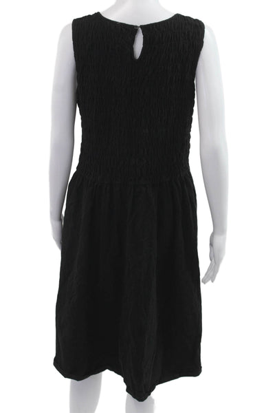 T Tahari Women Tank Shift Dress Black Cotton Round Neck Sleeveless Size 1X