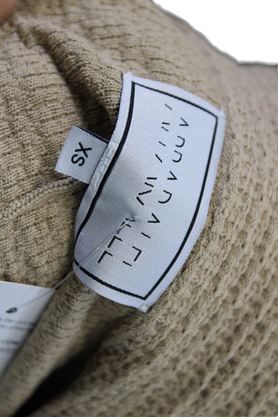 Apparalel Women Beige Collared Button Blazer Long Sleeve Viscose Nylon Size XS