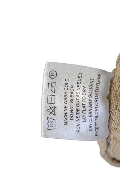 Apparalel Women Beige Collared Button Blazer Long Sleeve Viscose Nylon Size XS