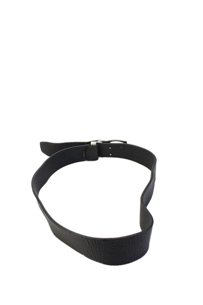 Just Cavalli Womens Medium Width Leather Logo Buckle Belt Black Size 85cm