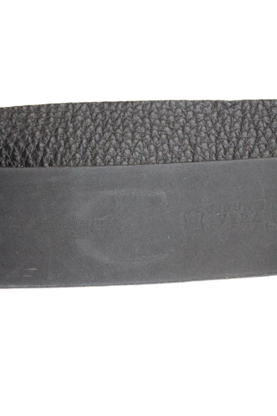 Just Cavalli Womens Medium Width Leather Logo Buckle Belt Black Size 85cm