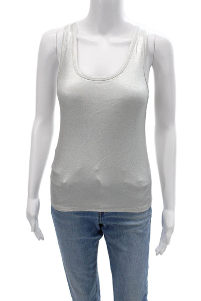 Zara Women Gray 90s Basic Sleeveless Tank Round Neck Size S