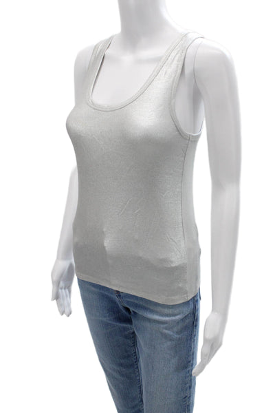 Zara Women Gray 90s Basic Sleeveless Tank Round Neck Size S