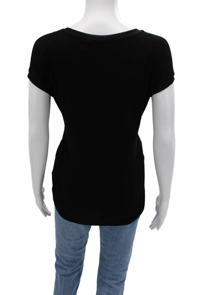 Tahari Women Basic Black Round Neck Sleeveless T-Shirt Size L