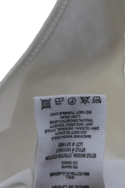 Theory Womens Button Up Long Sleeve White Top Size S