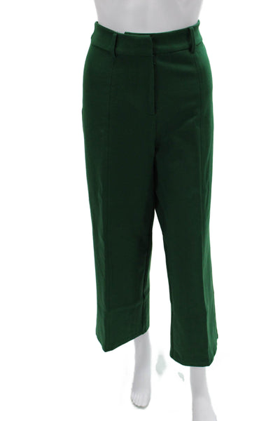 Bagatelle Womens Cropped Dress Pants Green Size L