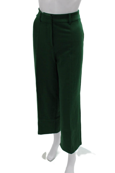 Bagatelle Womens Cropped Dress Pants Green Size L