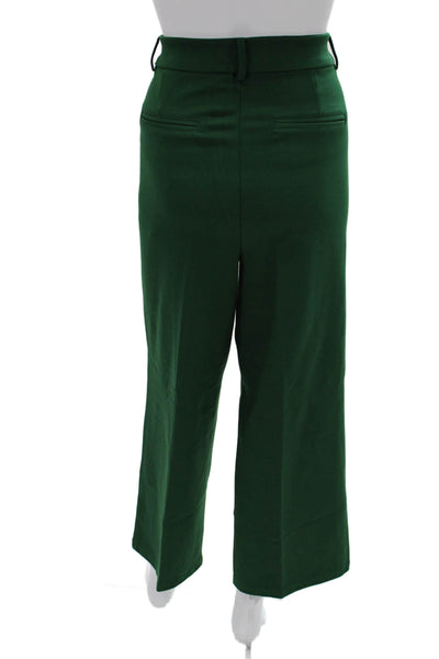 Bagatelle Womens Cropped Dress Pants Green Size L