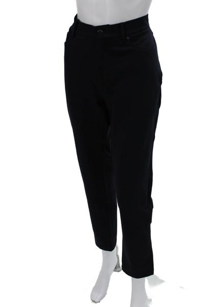 Patrick Assaraf Unisex Ankle Cropped Pants Black Button Size 34