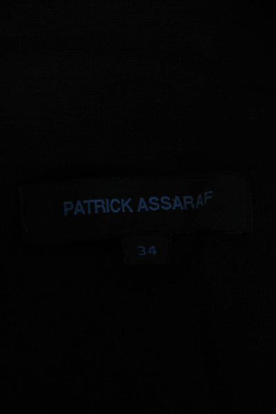 Patrick Assaraf Unisex Ankle Cropped Pants Black Button Size 34