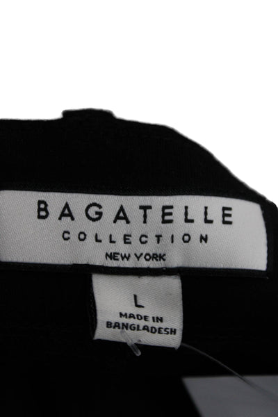 Bagatelle Women Black Cropped Dress Pants Button Closure Size L