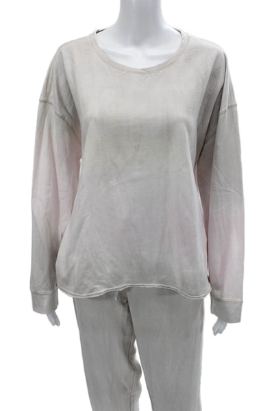 Beach Lunch Lounge Women Tie Dyed Cotton Set Beige Size XL