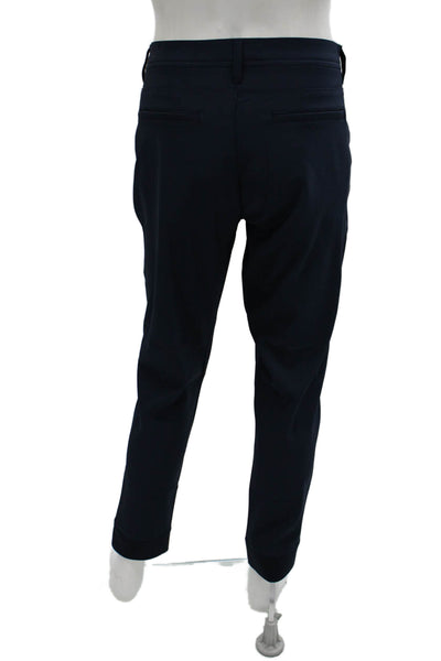 Liverpool Los Angeles Men Cropped Ankle Pants Dark Blue Rayon Button Size 35