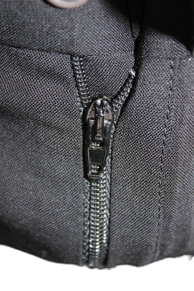 Tombolini Mens Cropped Ankle Dress Pants Black Virgin Wool Button Size 34
