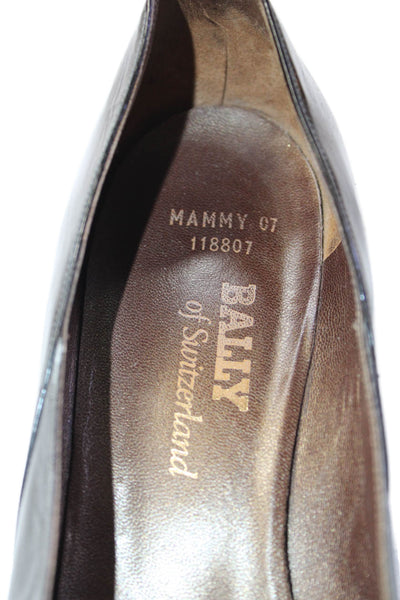 Bally Bally Womens Leather Slip On Pumps Brown Size 4