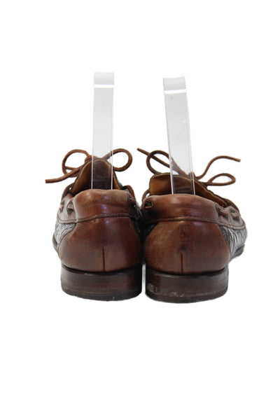 Cole Haan Womens Textured Leather Loafers Brown Size 6B