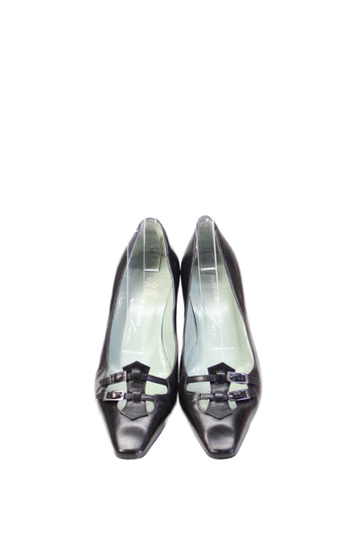 Sigerson Morrison Womens Leather Pointed Toe Heels Black Size 6