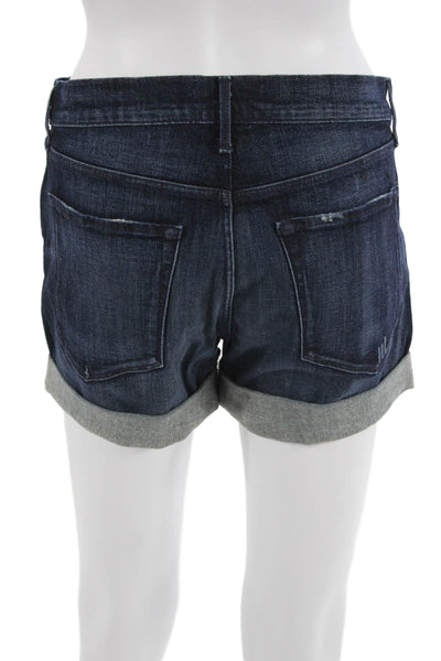 3x1 NYC Unisex Dark Blue Beach Shorts Button Closure Size 27