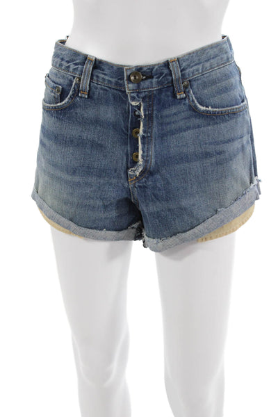 Rag & Bone Jean Unisex 90s Blue Cotton Shorts Size 28