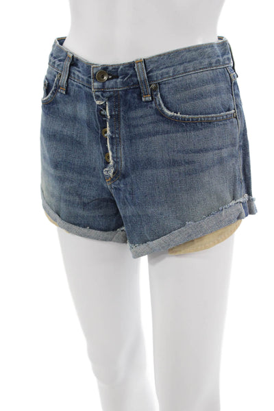 Rag & Bone Jean Unisex 90s Blue Cotton Shorts Size 28