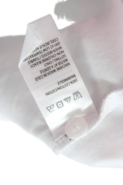 Saks Fifth Avenue Mens Band T-Shirt White Crew Neck Cotton Short Sleeve Size L