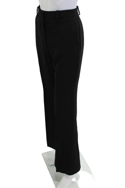 MNG Unisex Dress Pants Black Button Polyester Solid Classic Fall Size 4